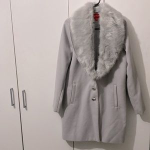 Guess trench coat with detachable faux fur